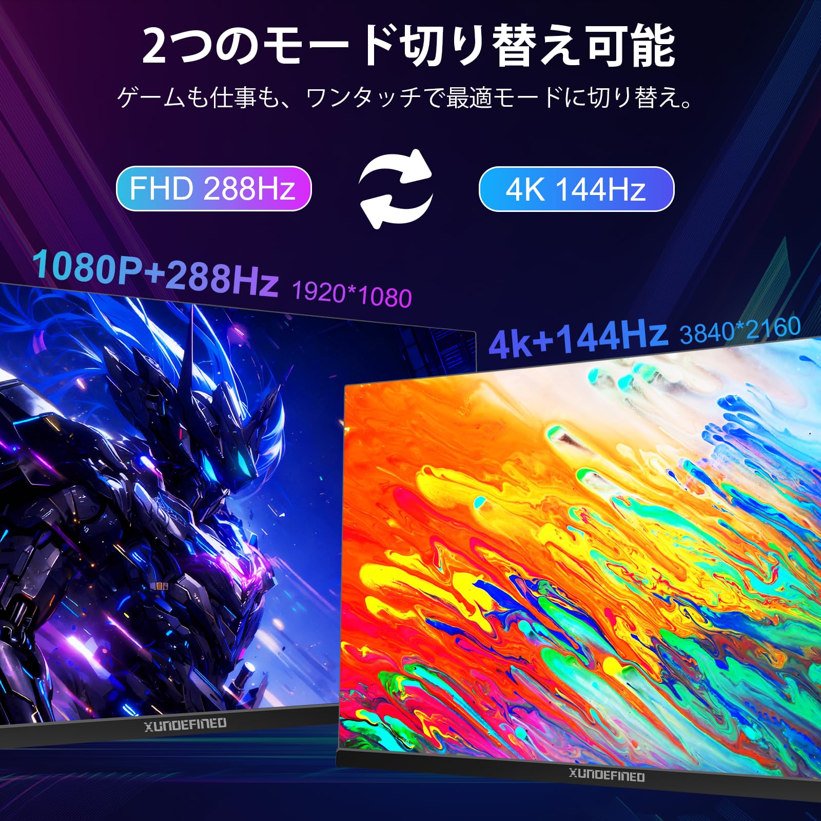 Amazon.co.jp: XUNDEFINED 27インチ ゲーミングモニター 4K モニター